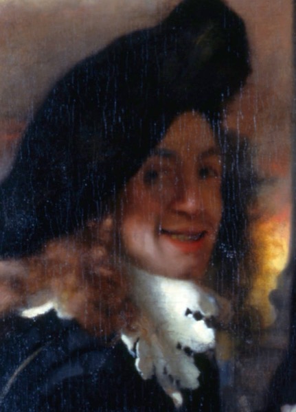 Jan Vermeer, detail from The Procuress (self-portrait, c. 1656)